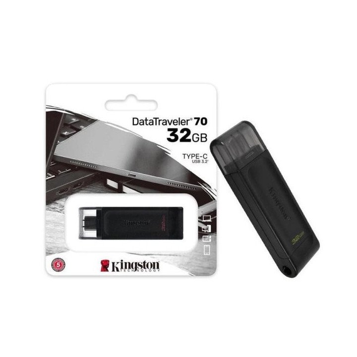 PENDRIVE USB 3.2 TIPO C 32GB NEGRO DT70 KINGSTON