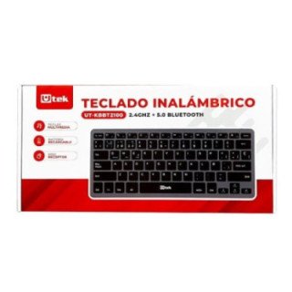 Utek Teclado Inalámbrico 2,4GHZ + 5.0 Bluetooth UT-KBBT2100