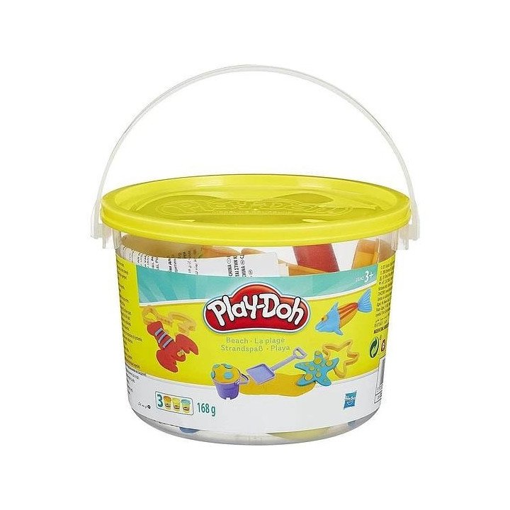 MASA PLAY-DOH MINI CUBETA PLAYA TAPA AMARILLA