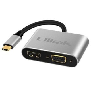 HUB ADAPATADOR MULTIPUERTO USB-C 4 EN 1 MOD UL-ADC404V