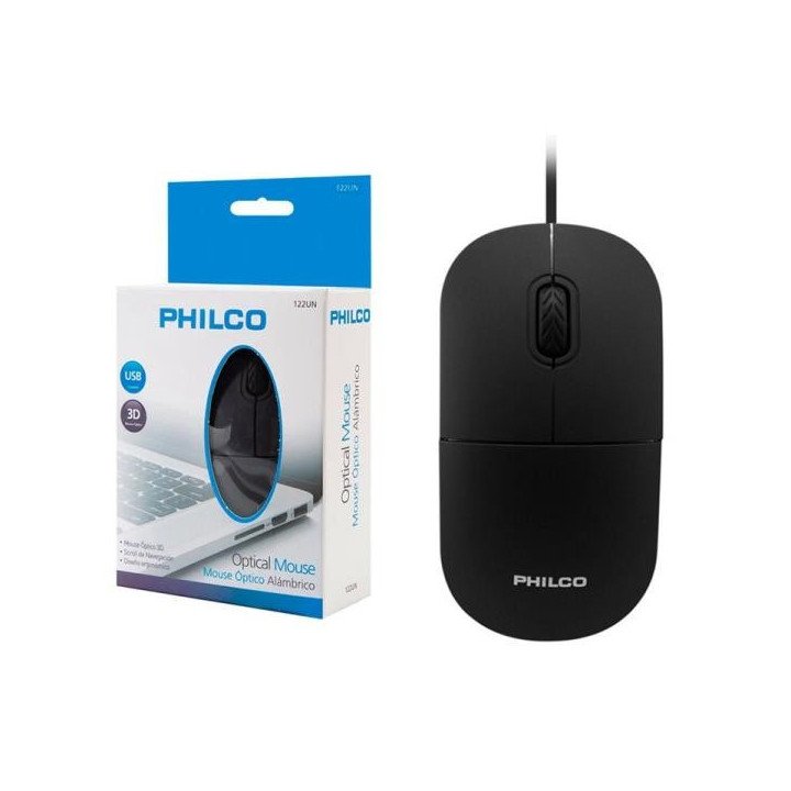 MOUSE ALAMBRICO OPTICO PHILCO negro