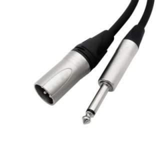 Cable de audio XLR macho a Jack mono de 3 m