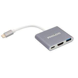 Hub Philco 3 En 1 Tipo C A HDMI USB 3.0