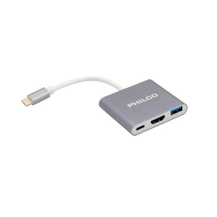 Hub Philco 3 En 1 Tipo C A HDMI USB 3.0