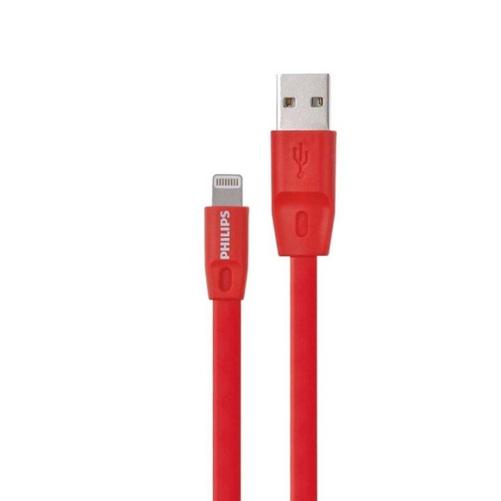 Cable de Lightning a USB para iPhone Philips Dlc2508c, rojo