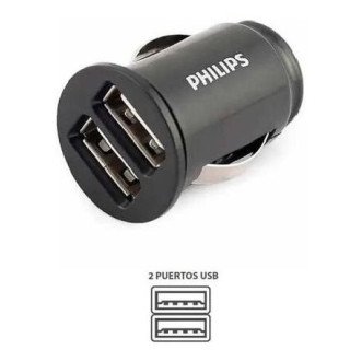 Cargador Philips DLP2554 12 Volts doble 2.4 Amp