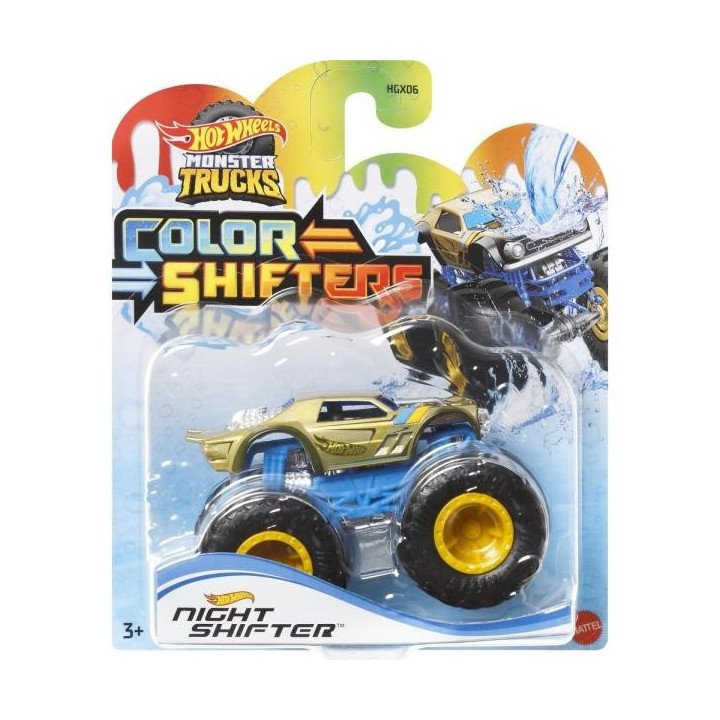 Hot Wheels Monster Trucks Cambiadores De Color Cambiador Nocturno