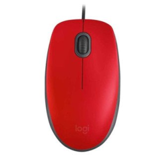 LOGITECH, M110 SILENT, Mouse Alámbrico Silencioso ( Rojo )