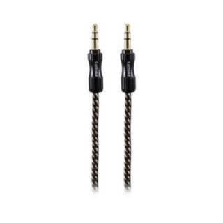Cable auxiliar 1,2 mts negro trenzado Philips